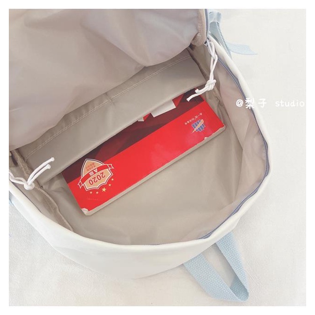 เป้สะพายหลัง กระเป๋านักเรียน ผ้าแคนวาส ลายดอกไม้ น่ารัก สําหรับผู้หญิง จุของได้เยอะ สไตล์ญี่ปุ่น - รูปที่ 4