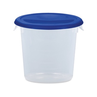 Food Storage 4 QT แบบใสฝาสีน้ำเงิน ถังพลาสติก Food Storage 4 QT Clear Blue Lid