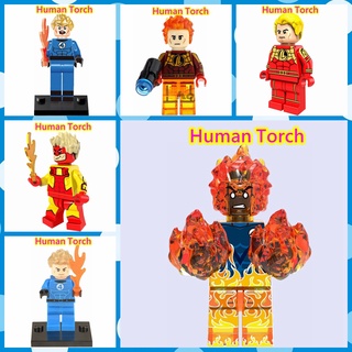 ของเล่นบล็อกตัวต่อเลโก้ รูป Marvels Human Torch ขนาดเล็ก สําหรับเด็ก