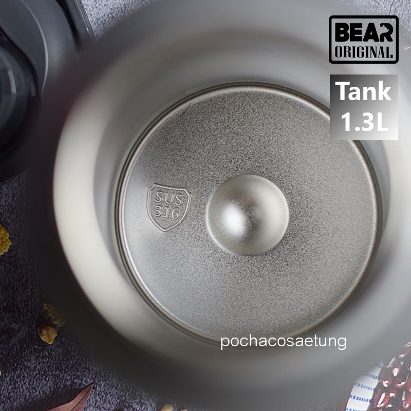 BEAR Tank 1.3L(Sus316) กระบอกน้ำเก็บอุณหภูมิ HotCold สี Powder coat มีหลอดและหูหิ้ว