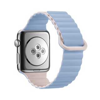 สายนาฬิกาข้อมือซิลิโคน แบบแม่เหล็ก สําหรับ Apple Watch band 44 มม. 40 มม. 42 มม. 38 มม. 40 44 มม. 3 4 5 6 se iWatch band series 8 7 41 มม. 45 มม. 49 มม.