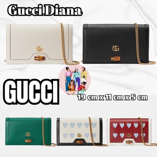 แพ็คเกจ GUCCI GG  Diana Bamboo Mini กระเป๋าถือ/กระเป๋าสตรี/กระเป๋าสะพายข้าง/กระเป๋าสะพาย/กระเป๋าโซ่/รูปแบบล่าสุด