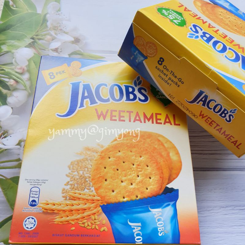 Jacob's cream cracker🍪🍪 จาคอบส์ ครีมแคร็กเกอร์ กล่อง ขนาด 240 กรัม 8 ห่อย่อย