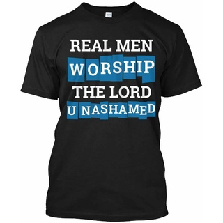 เสื้อเชิ้ตแขนสั้นลําลอง คอกลม พิมพ์ลาย Worship The Lord Unashamed เหมาะกับของขวัญ สําหรับผู้ชายS-5XL