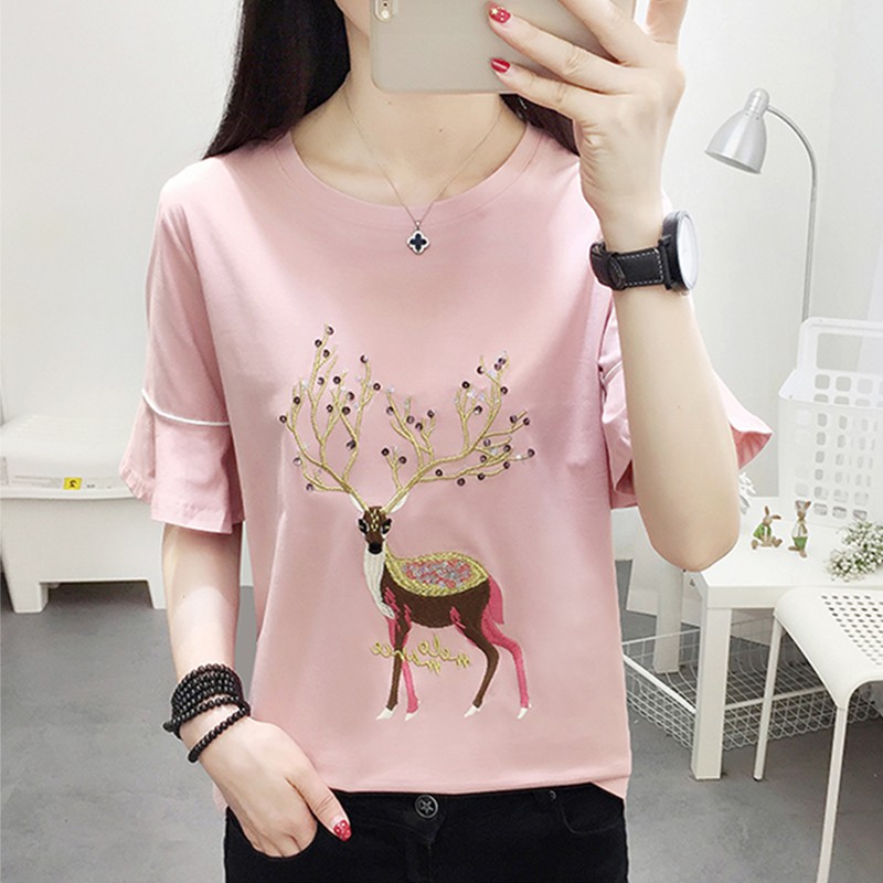 LH.Sunday🍀 เสื้อแขนสาวส่วนลายกวาง🦌💫 งานปักอลังการสุด มี 3 สียืนหนึ่งในความปัง ไม่มีไม่ได้แล้วจ้ะพี่จ๋าาาา ❤️‍🔥 - รูปที่ 5