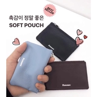 พร้อมส่ง กระเป๋าเกาหลี fennec Soft pouch หนังนิ่มกระเป๋าตัง เกาหลีของแท้ กระเป๋าสตางค์ การ์ด บัตร เหรียญ