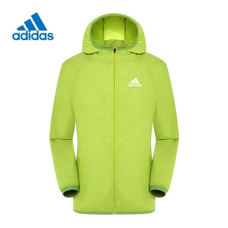 Adidas ใหม่ เสื้อแจ็กเก็ต เสื้อกีฬา มีฮู้ด กันลม ระบายอากาศ ป้องกันรังสียูวี เหมาะกับฤดูร้อน สําหรับผู้ชาย และผู้หญิง ไซซ์ M-4XL