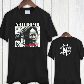 เสื้อยืดครอปเสื้อยืดเปล่า พิมพ์ลาย 2 ด้าน Nailbomb Point Blank94 Sepultura Cavalera Tour TshIrt สําหรับผู้ชาย ผู้หญิงS-