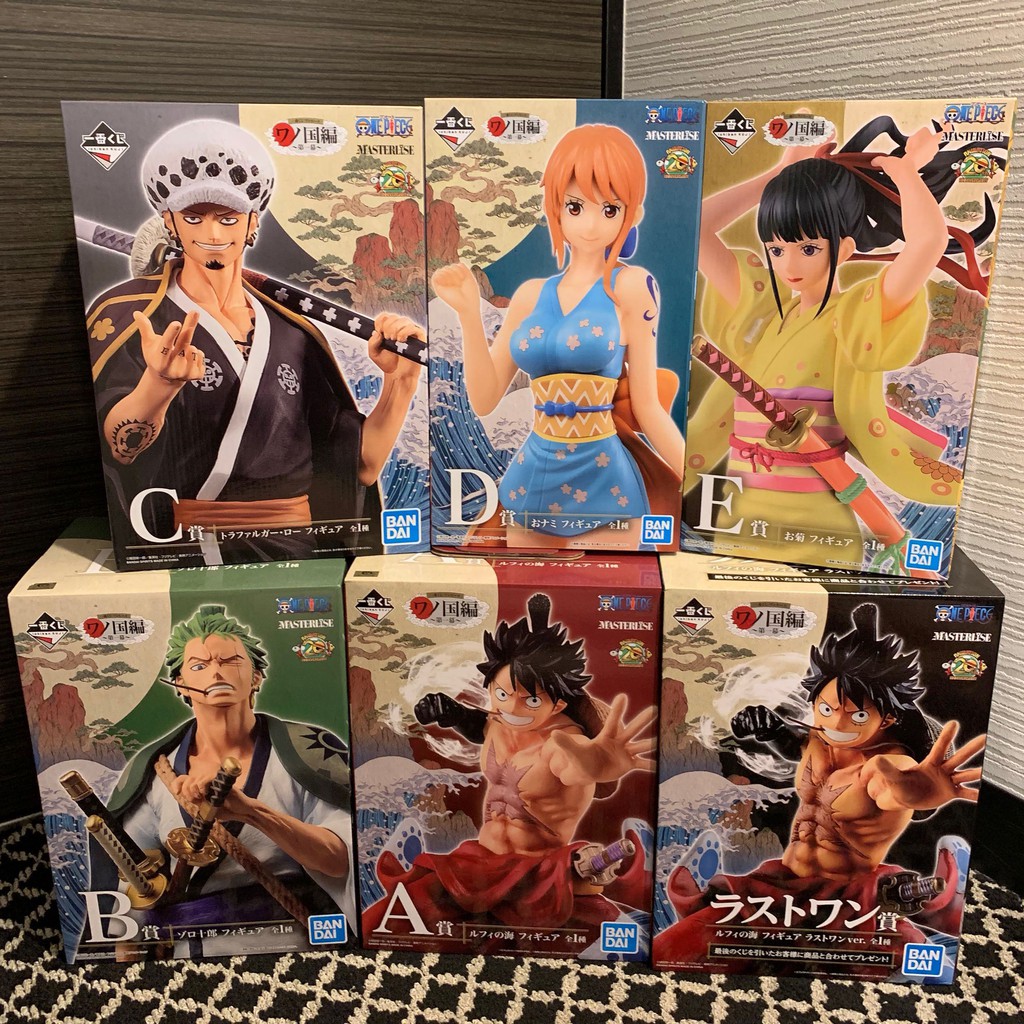 Ichiban Kuji (Wano) - Luffy Zoro Law Nami Okiku ของแท้ JP แมวทอง โมเดลวันพีซ One Piece ลูฟี่ โซโล ลอ