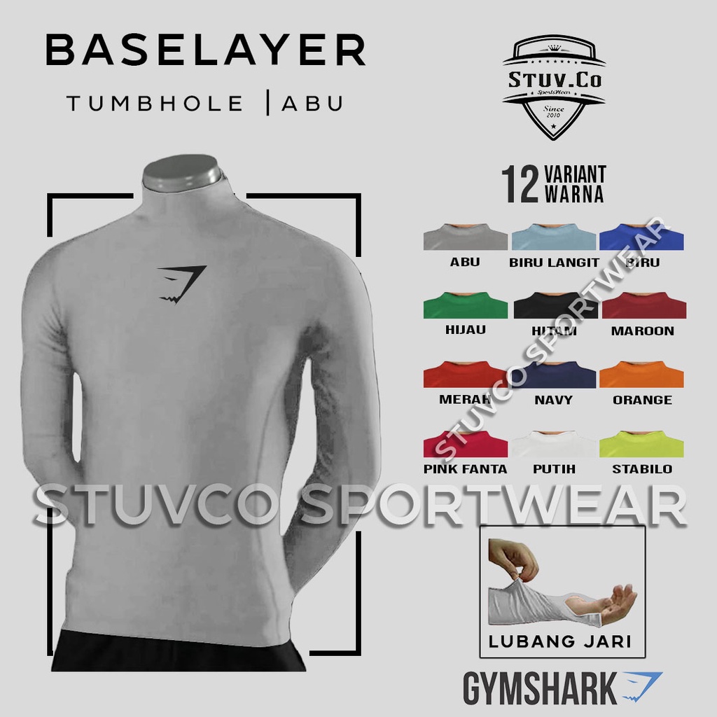 BASELAYER Finger Cuff LONGSLEEVE THUMBHOLE แขนยาวว่ายน้ํา FUTSAL GYM FITNESS DIVING ผู้ชายผู้หญิง - รูปที่ 2