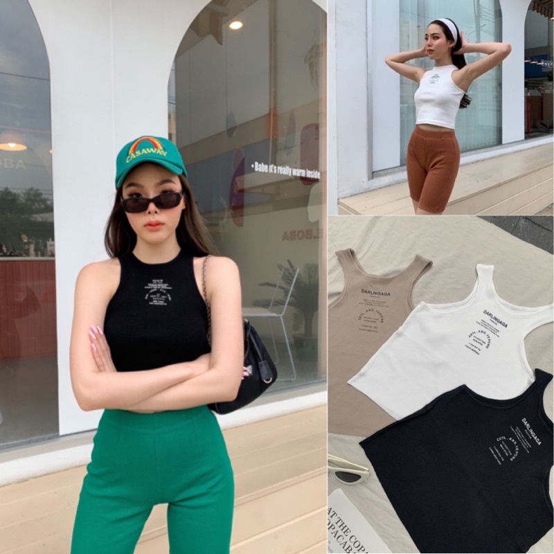 (C23) Hot เสื้อกล้ามสุดฮิต สกรีนลายด้านหน้าคลุมโทนสวยมากค่ะพร้อมส่ง