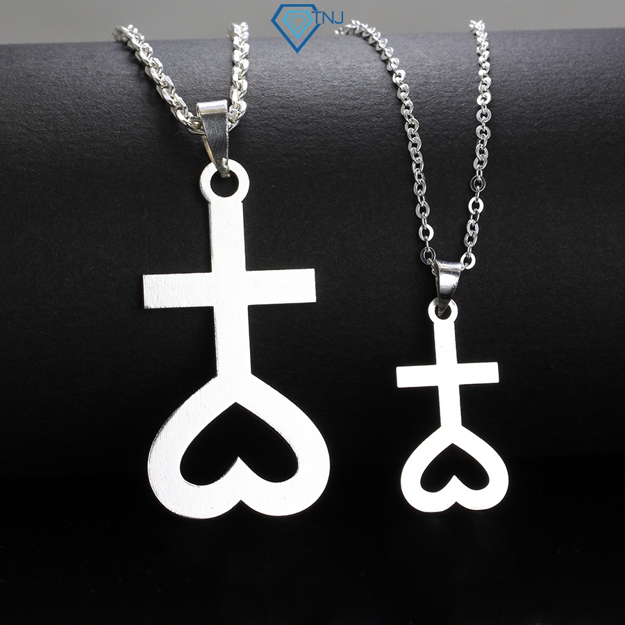 สร้อยคอหัวใจคู่สีเงิน DCD0037 TNJ Jewelry