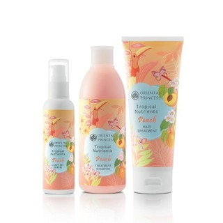 พร้อมส่ง! แชมพู/ครีมนวด/ซีรั่มบำรุงผมเข้มข้นกลิ่นพีช:Tropical Nutrients Peach Shampoo&amp;Treatment&amp;LeaveonSerum