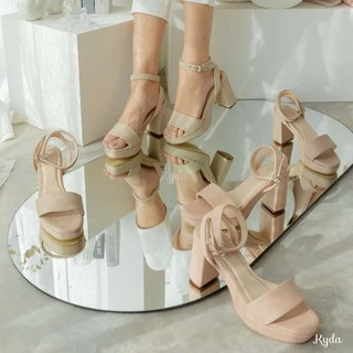 *หน้ากว้างแนะนำเพิ่ม1ไซส์ * Kyda รุ่น Glam ส้นสูง 3.5 นิ้ว เสริมด้านหน้าเพิ่มความสบาย