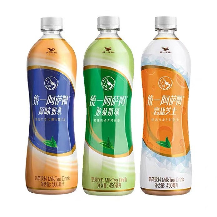 ชานมไต้หวัน สดชื่น หอมใบชา หวานกำลังดี ตรา ถงอี้ 统一阿萨姆奶茶(500ml) 原味 煎茶奶绿 白桃观音 茉莉奶绿
