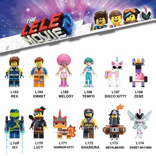 Movie 2 Minifigures Emmet Lucy Rex Melodyd บล็อคตัวต่อของเล่นสําหรับเด็ก