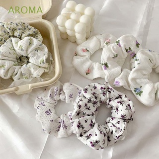 Aroma Scrunchies ผู้หญิงอารมณ์ดอกไม้ผ้า Boho Headwear