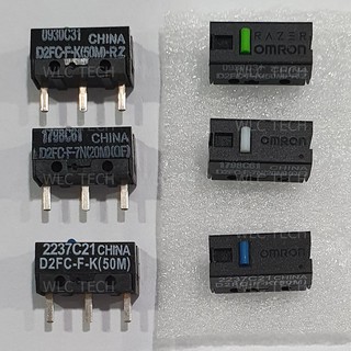 ราคา[🇹🇭ของแท้ ส่งด่วน] Omron Micro Switch D2FC-F-7N(20M)(OF) D2FC-F-K(50M) D2FC-F-K(50M)-RZ อะไหล่ไมโครสวิตช์เมาส์ 1 อัน