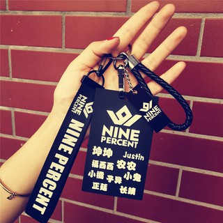 Nine Percent Card Holder Strap Keyring Lanyard Pendant Card Cover