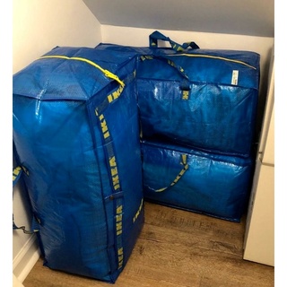 IKEA ถุง ถุงมีซิบ ฟ้า XL 73x35x30 ซม ถุงกระสอบ,ถุงหิ้ว ถุงอิ…
