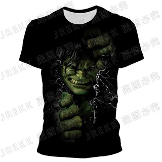 เสื้อยืดลําลอง พิมพ์ลาย Robert Bruce Banner hulk 3 มิติ แฟชั่นสําหรับเด็กผู้ชาย และเด็กผู้หญิง