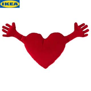 IKEA FAMNIG HJÄRTA ฟัมนิก แยร์ทต้า หมอนอิง, มอบไออุ่นด้วยรักให้ทุกที่ แดง40x101 ซม.