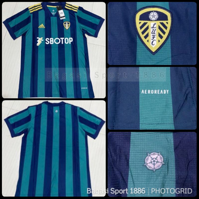 Hijau ชุด Leeds United Green Away เสื้อ Tandang 2020 2021 นกยูง 2020/21 เสื้อฟุตบอล Medioker