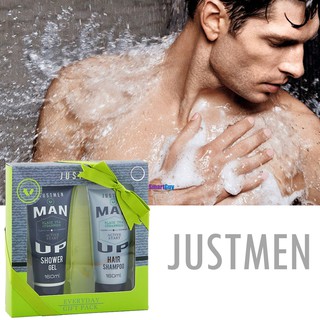 ชุดผลิตภัณฑ์อาบน้ำและสระผมสำหรับผู้ชาย JUSTMEN Man Up Everyday Gift Pack 320ml.