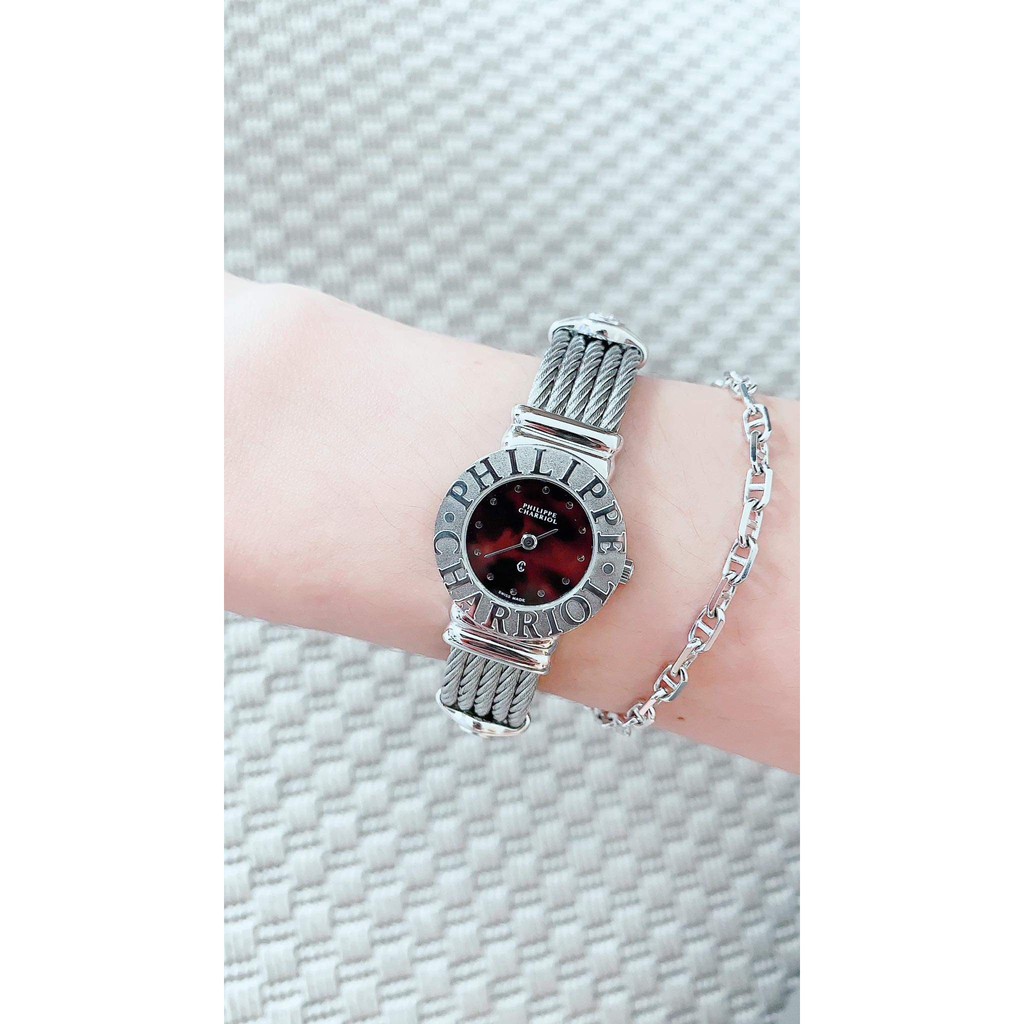 Charriol st. Tropez drak red pearl diamonds