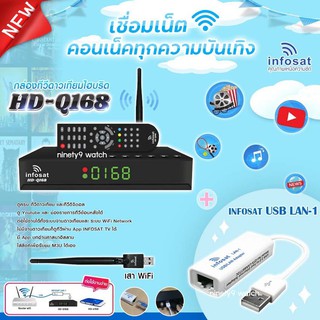 INFOSAT HD-Q168 + WIFI + USB LAN รองรับจาน C-Band and Ku-Band