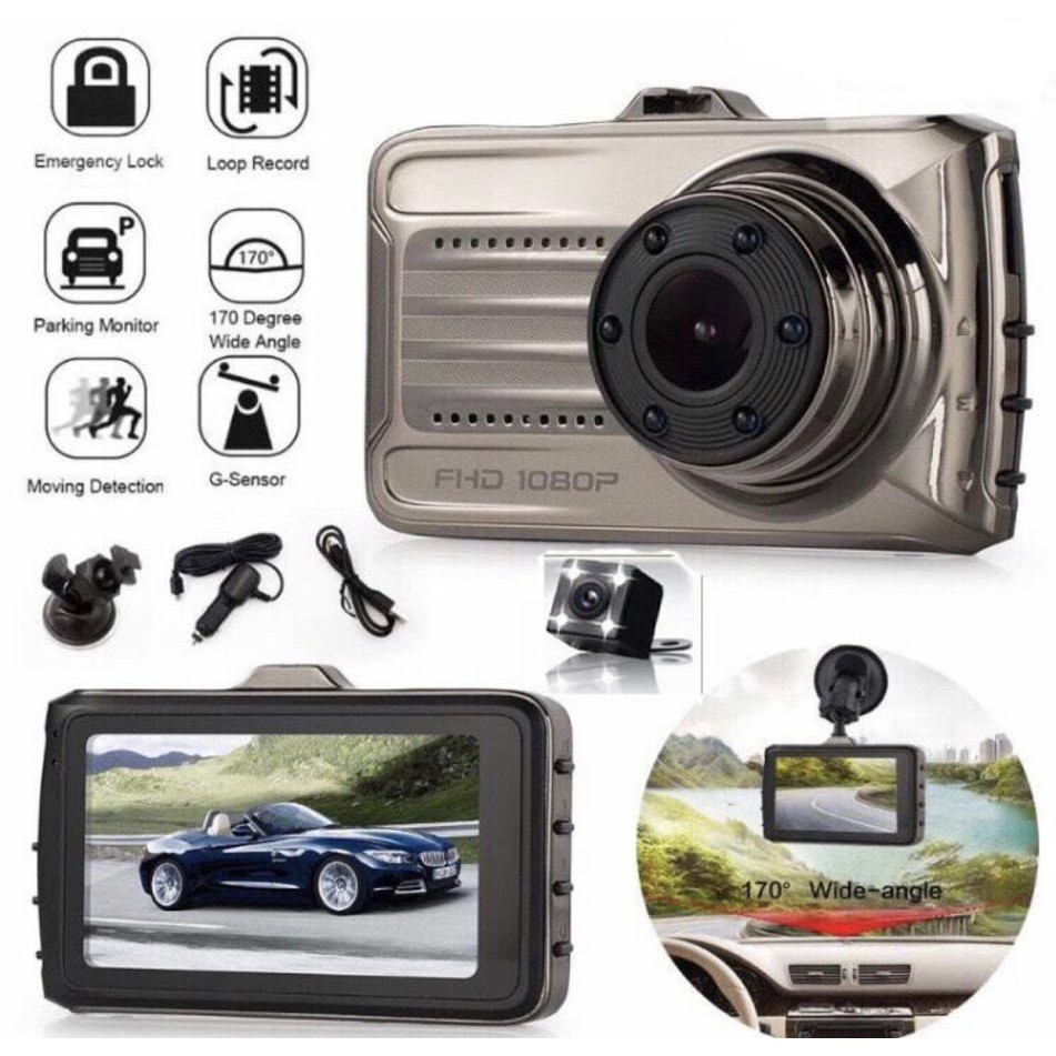 ของแท้100% กล้องติดรถยนต์ Dash Cam T666G FULL HD 1080P หน้าจอ 3 นิ้ว ระบบ 170 องศา มุมมองกว้าง กล้องชัด