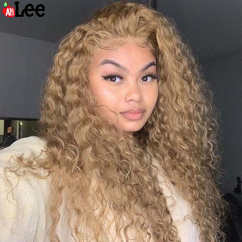 Local Stock13x6 Brown Honey Blonde Color Kinky Curly Human Hair Wigs ...