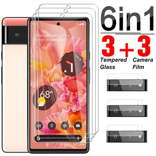 6 in 1 Tempered Glass + Camera Film for Pixel Pixel 6 6a Protective Glass for Google Pixel 6 Full Screen Protector