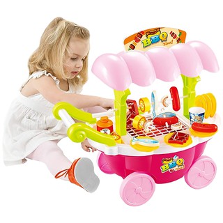 ของเล่นเด็กรถเข็นเตาย่างบาร์บีคิว BBQ Cart Play Set No.668-28