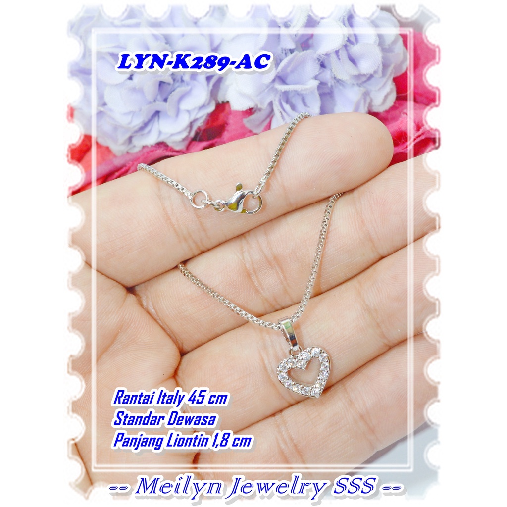 สร้อยคอชุบทอง 18K LYN-K289-AC Love Silver แบรนด์ Meilyn ดั้งเดิม