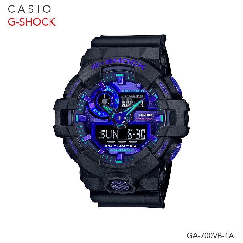 Casio นาฬิกาข้อมือ G-Shock Standard ANA-DIGI GA-700 Series อะนาล็อก-ดิจิตอล ซีรีส์ VIRTUAL BLUE GA-700VB-1A