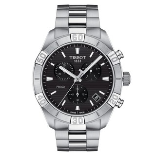 Tissot PR100 Sport Gent Chronograph ทิสโซต์ พี อาร์ 100 สปอร์ต เจนท์ สีดำ เงิน T1016171105100 นาฬิกาผู้ชาย