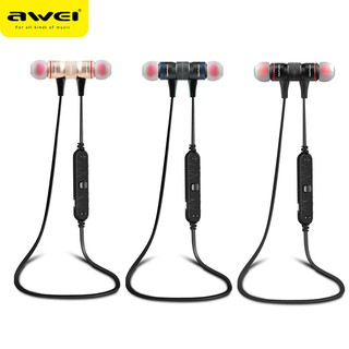 ของแท้100% Awei A920 BL หูฟังบลูทูธ หูฟังออกกำลังกาย มีแม่เหล็ก Magnet Sports In-Ear Bluetooth เสียงดี เบสตึบ