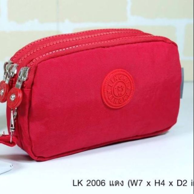 🎒💼👛กระเป๋า​คล้อง​มือ LK-2006 มี ​ 3 ช่องชิป​ ขนาด​7​ นิ้ว​