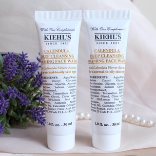 ส่งฟรี Kiehls Calendula Deep Cleansing Foaming Face Wash 30ml  ผลิตภัณฑ์ทำความสะอาดผิวหน้า SEP01