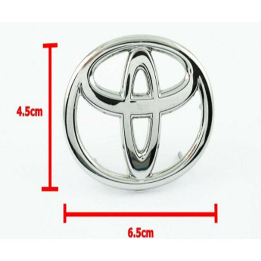 โลโก้โตโยต้า พวงมาลัย มีขา ขนาด 4.5 * 6.5 cm Steering Wheel Bagde Emblem For Toyota hilux fortuner vios camry wish commu