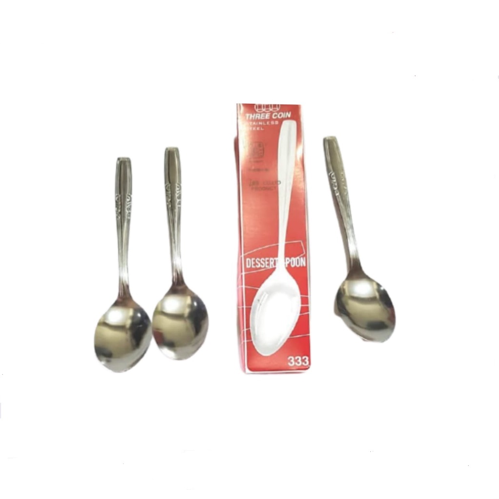 333 THREE COIN STAINLESS STEEL TABLES, 1 DOZEN/12 ชิ้น