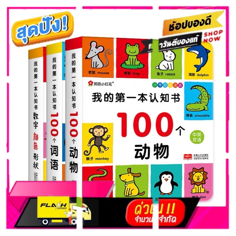 My First English Book,3 Book Set , Chinese and English bilingual