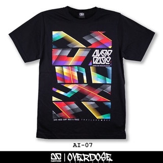 💙DRG💙Overdose T-shirt เสื้อยืดคอกลม สีดำ รหัส AI-07(โอเวอโดส)