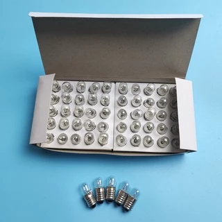 หลอดไฟ 6.3V 0.15A ขั้วเกลียว E10 (9mm.)1 จุด หลอดไพลอตแลมป์ ใส้หลอดไพลอตแลมป์ pilot lamp #6V