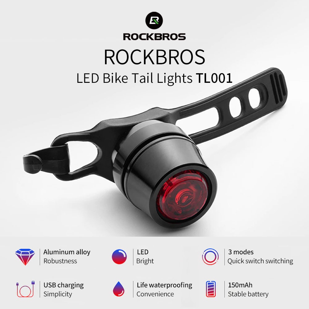 Rockbros ไฟท้ายจักรยาน LED TL-001