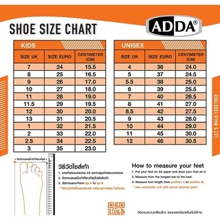 ADDA 12Y01 รองเท้าแตะยางสวม สีดำ 8-10 Black Sandals Slipper แอ็ดด้า 12Y01M1 รุ่น12Y01 y01