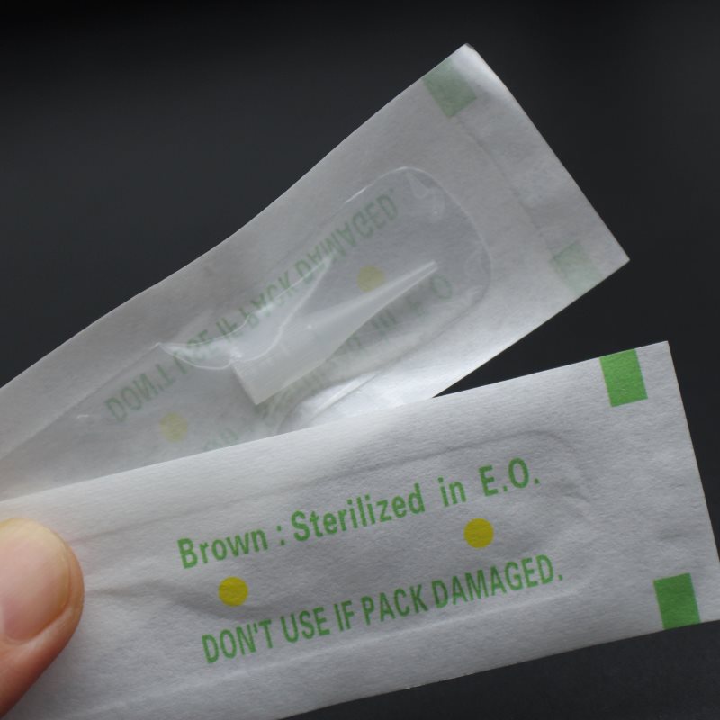 100pcs 1RL Individual Packed Eyebrow Tattoo Tips Plastic Giant Sun Needle Caps For Permanent Makeup
