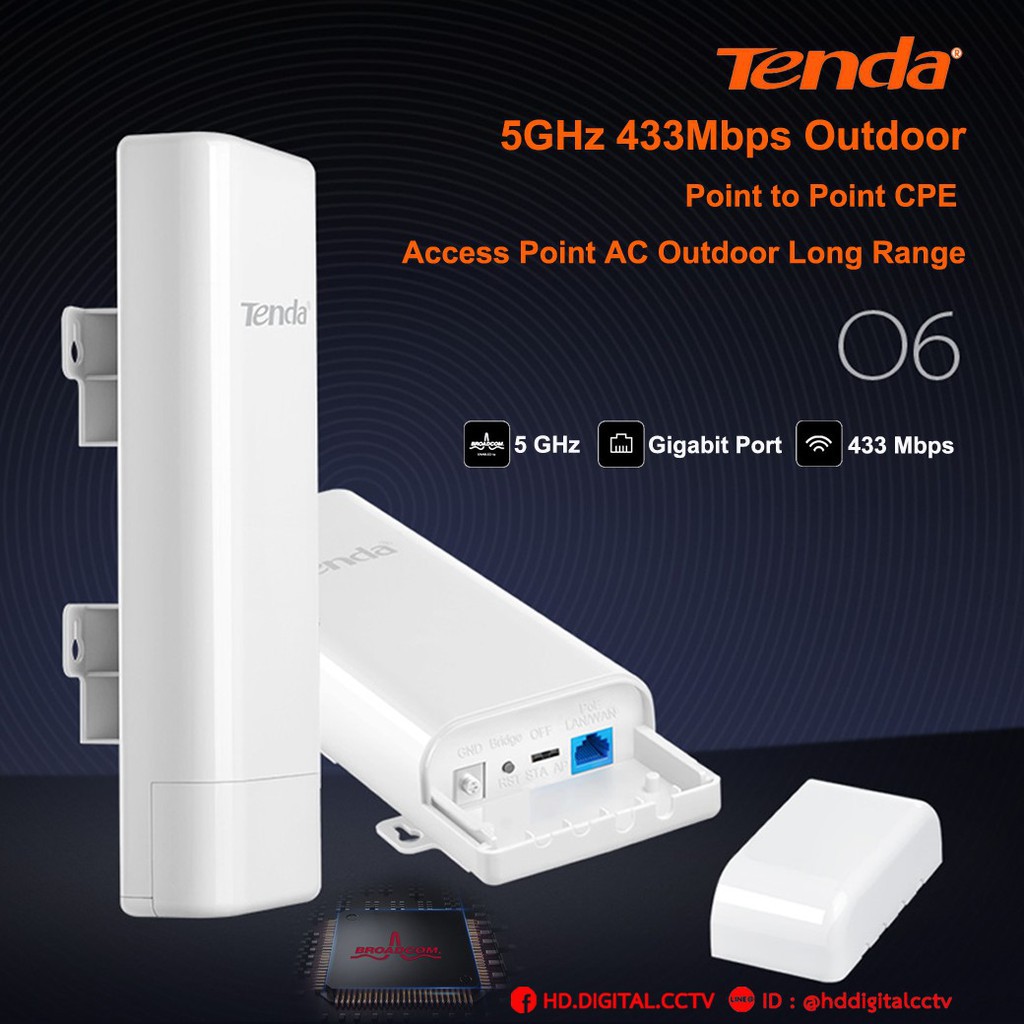 Tenda O6 10km Point to Point Outdoor CPE อุปกรณ์ขยายสัญญาณ WiFi