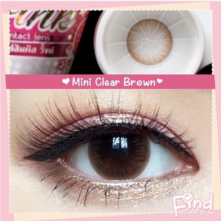 mini clear brown.  คอนแทคเลนค่าสายตา มินิ เท่าตา ลาย mini clear brown